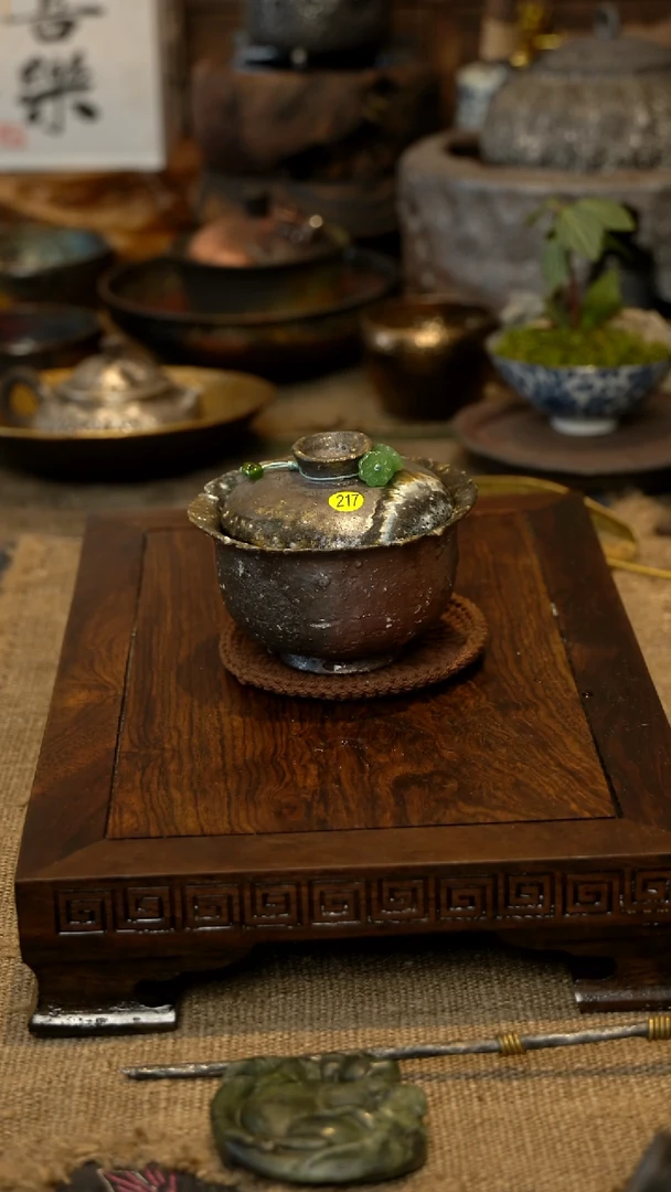 曹老师粗陶陈腐盖碗