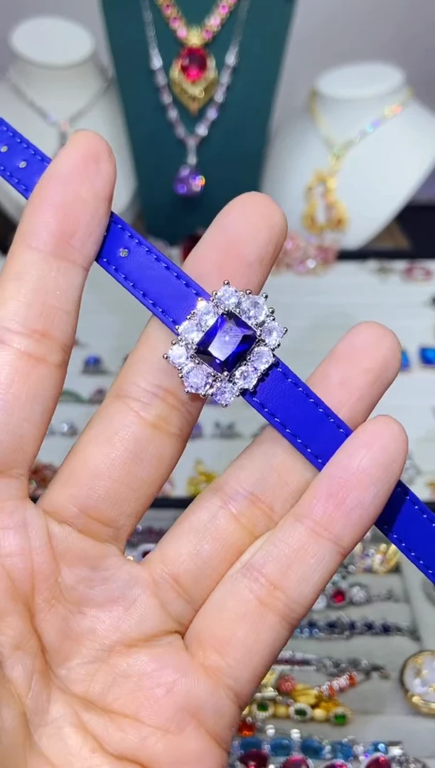 银S925镶嵌戒指烟晶1