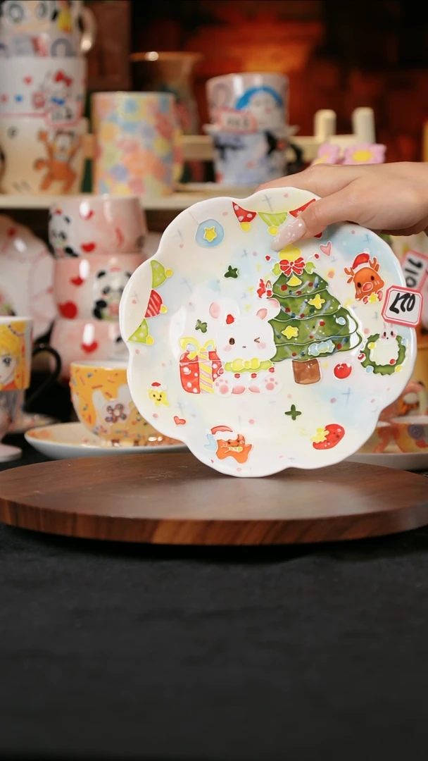 【闪购商品】景德镇手工手绘高温釉下彩陶瓷杯