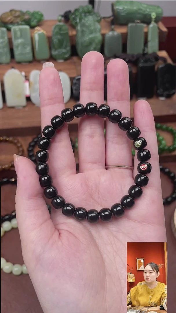 18K金镶嵌手串和田玉和田玉