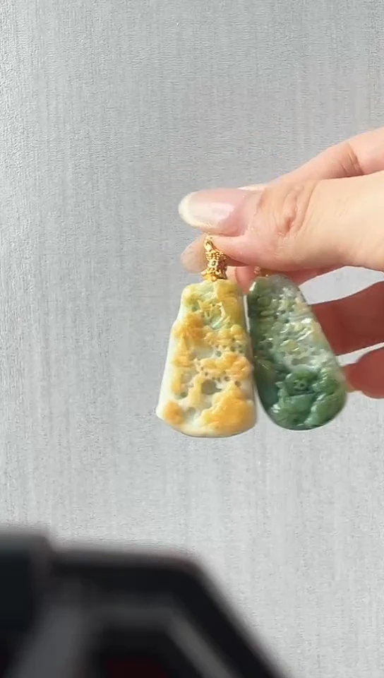 颈饰未镶嵌翡翠山水（多样性发货发其一）