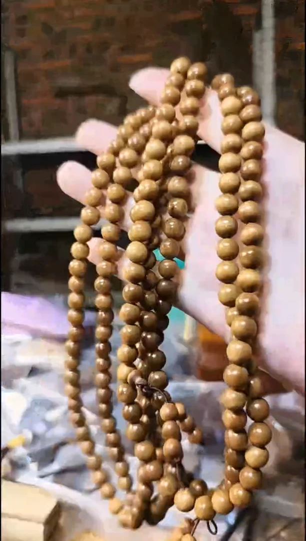 楠木（金丝楠）手串/手链0.8阴沉黄多圈108