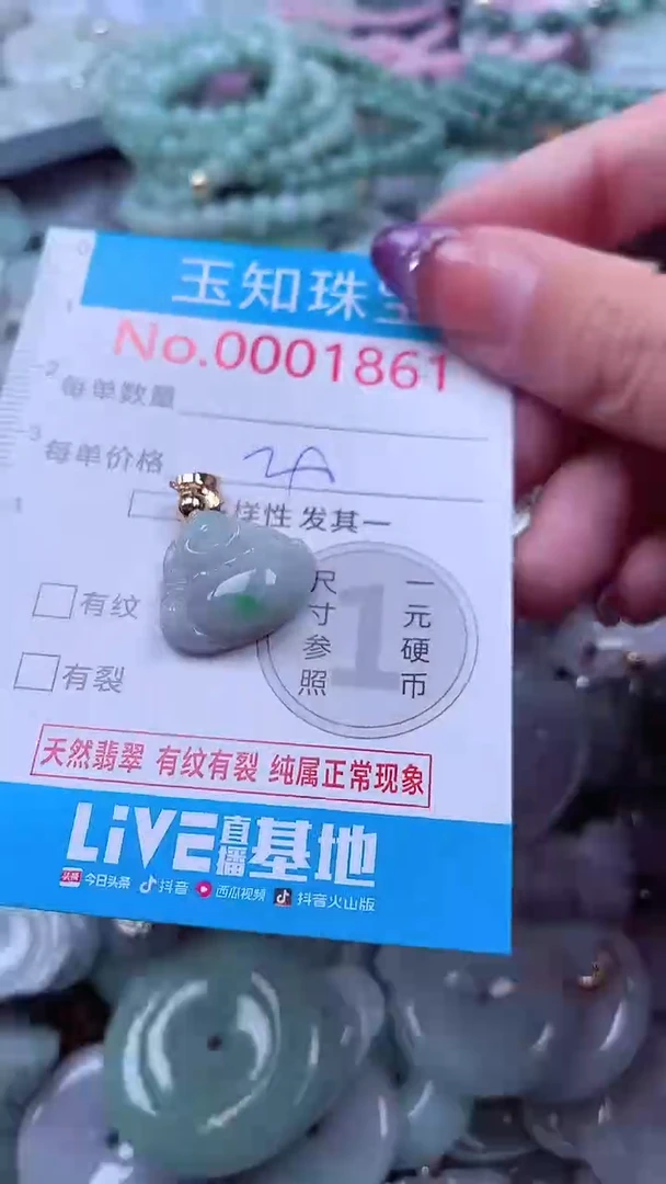 翡翠未镶嵌吊坠(不含链)1861