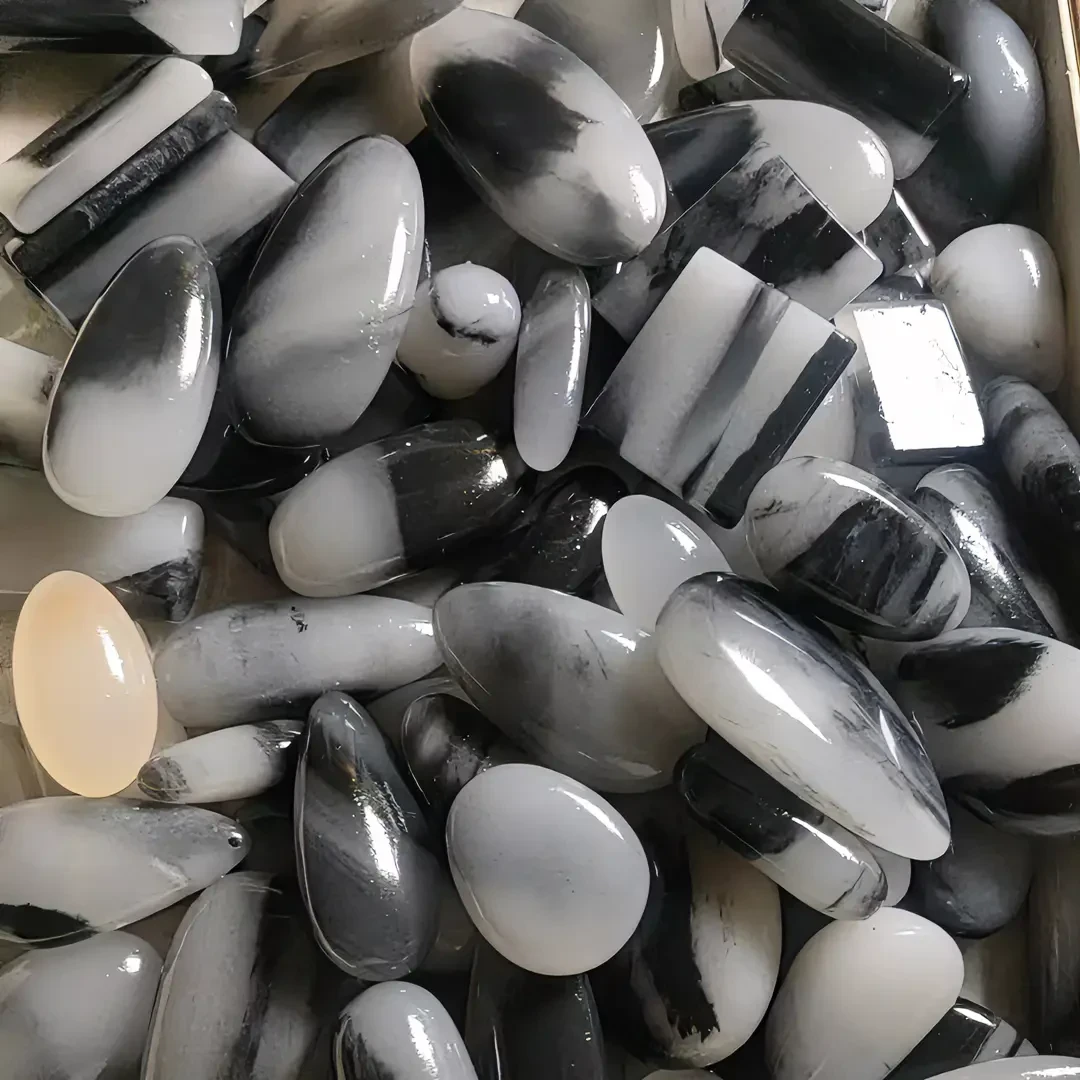 新疆罗布泊戈壁青花把件串戒圈新款新中式摆件