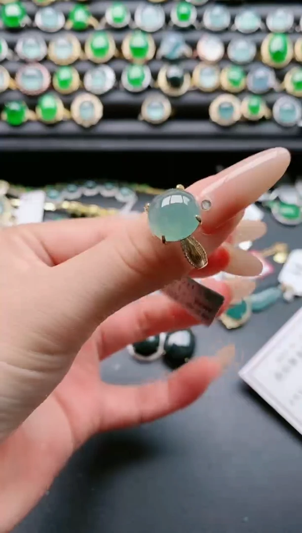 【闪购商品】翡翠戒指银S925镶嵌111111111