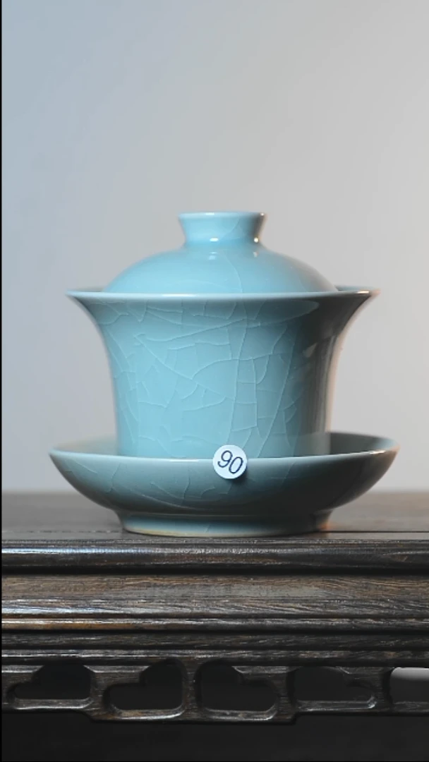 90号马蹄盖碗全品清凉寺汝瓷