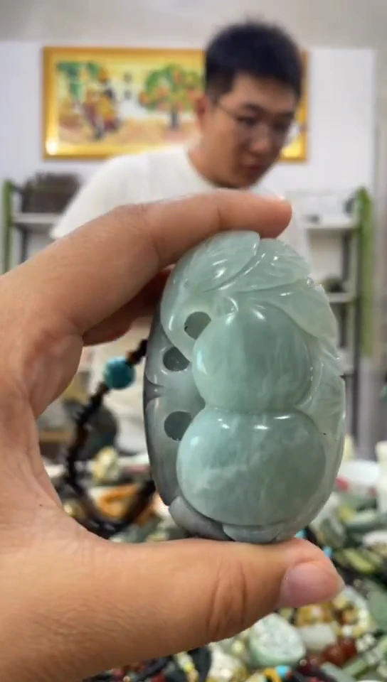 未镶嵌岫玉手把