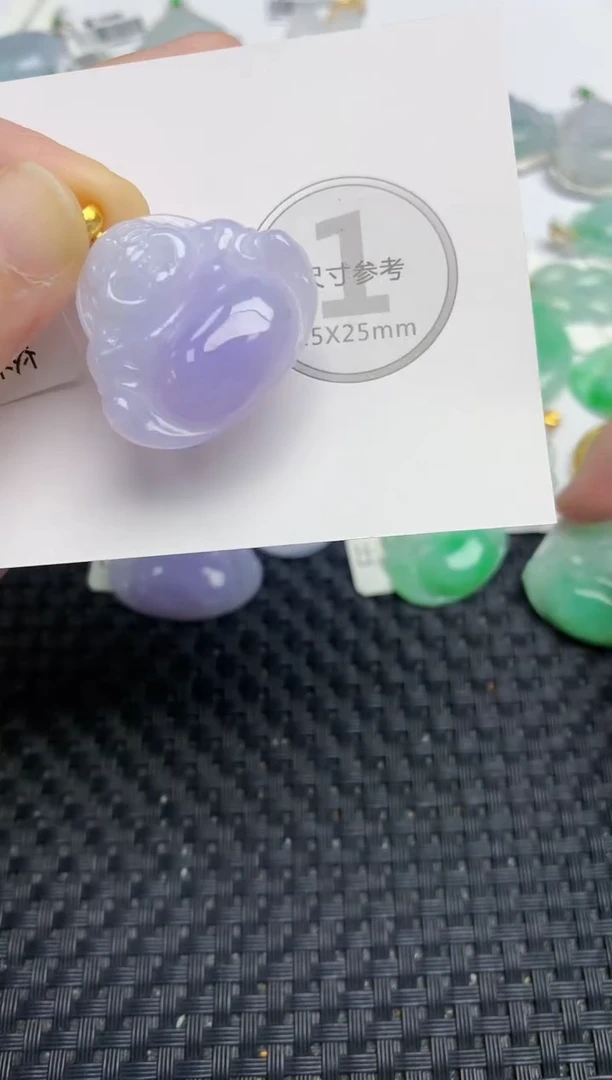 颈饰18K金镶嵌翡翠天然缅甸A货翡翠百元以上9元证书费自理
