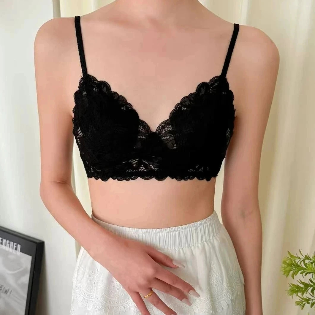法式美学  2025法式蕾丝性感Bra 小胸性感兔儿朵杯内衣