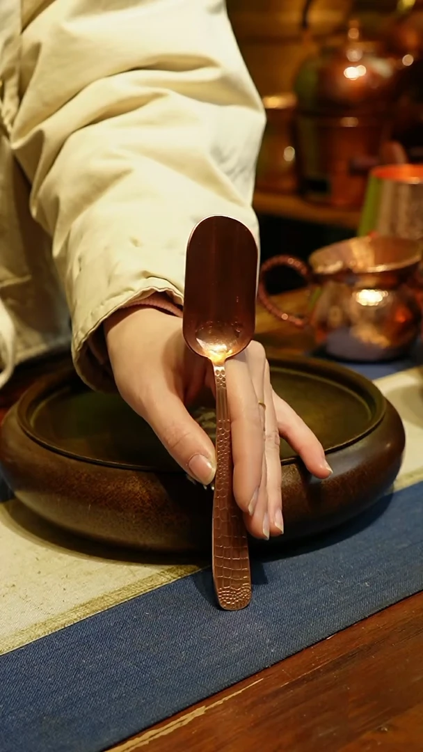 【闪购商品】纯紫铜取茶勺（冲之雅器）