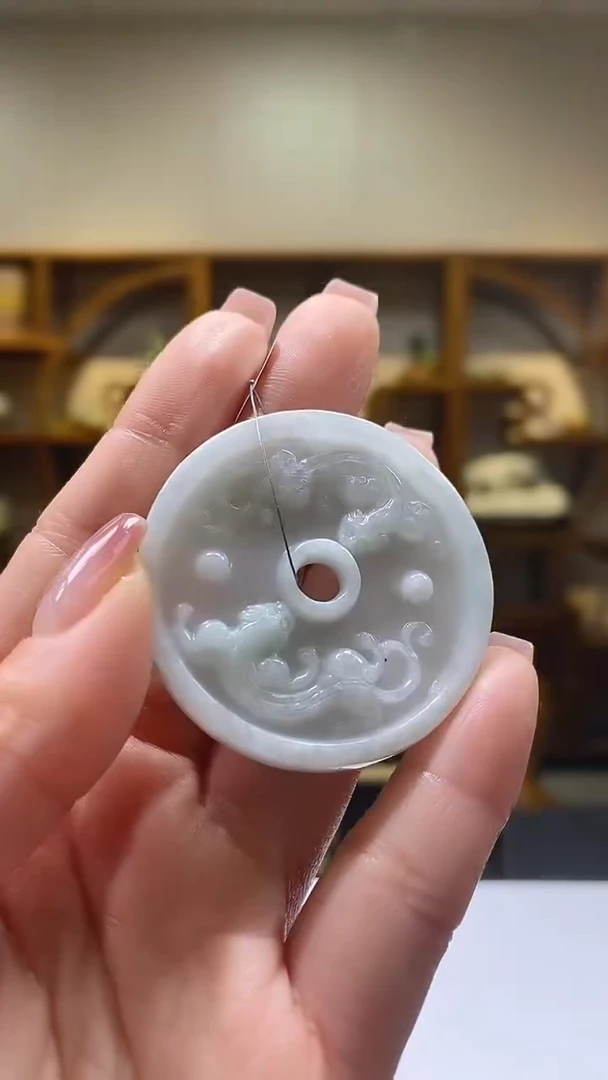 【闪购商品】翡翠颈饰未镶嵌36/0212/W/龙凤