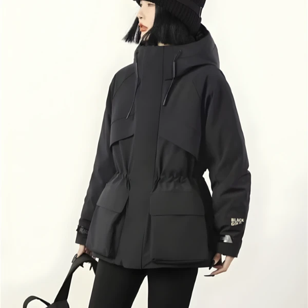 0312杨幂同款派克服冬季收腰外套冲锋衣女女士