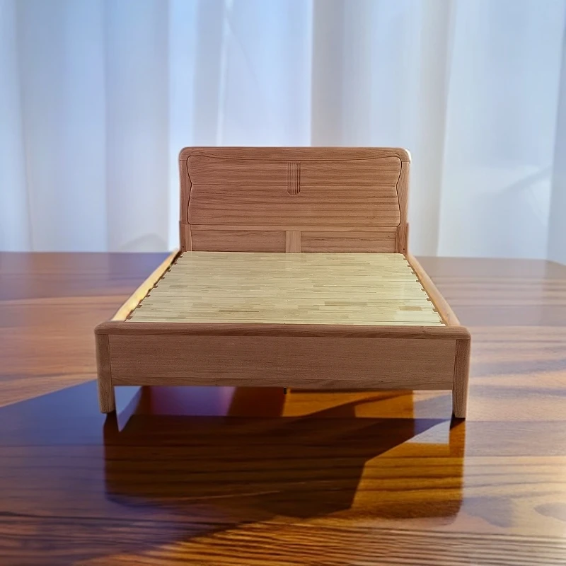 胡桃木木蜡油工艺实木大床1.8主卧双人床现代原木简约主卧实木床