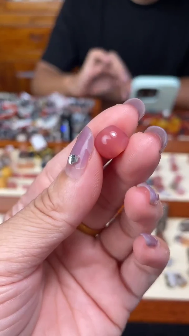 玛瑙/玉髓颈饰未镶嵌7精工粉糯老型单珠