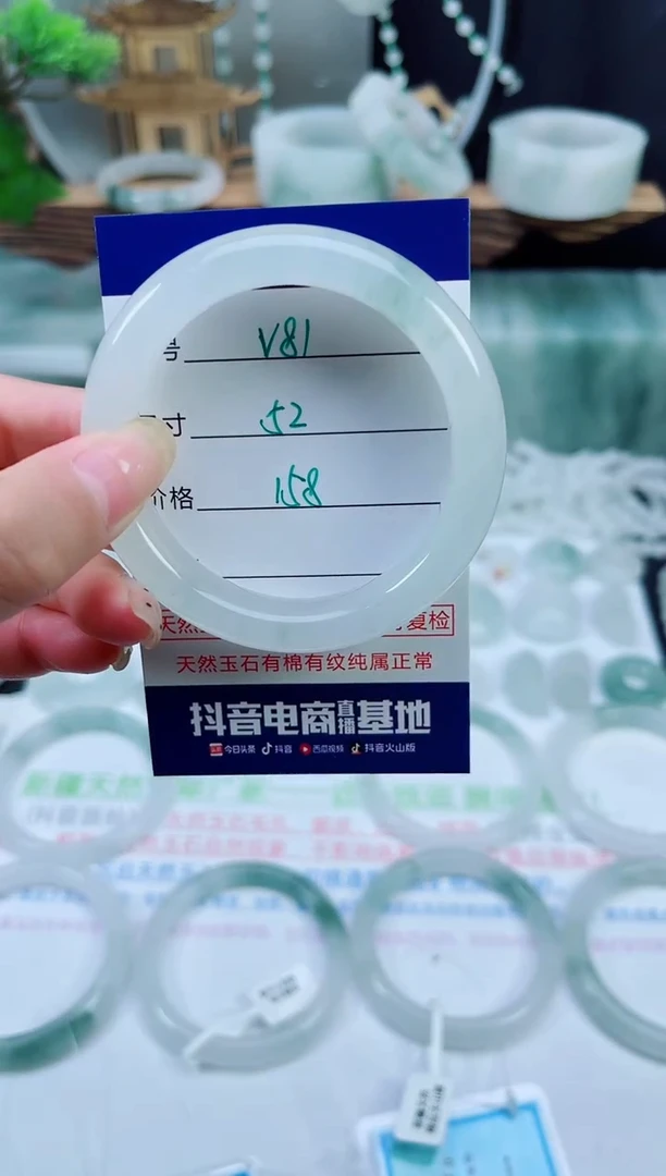 未镶嵌手镯石英质玉（天山翠）81