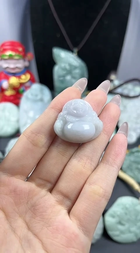 翡翠未镶嵌颈饰佛公01