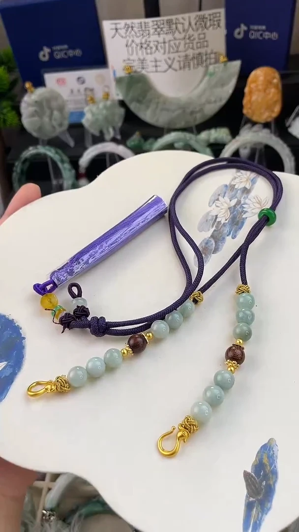 未镶嵌手链翡翠双勾可调节半珠链