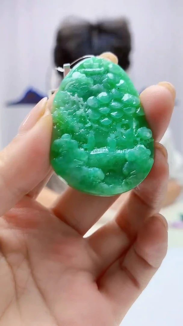 定制翡翠未镶嵌4688ms-毛货山水100