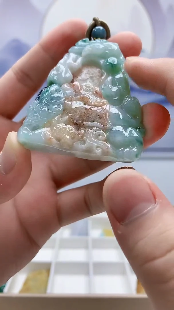 定制翡翠未镶嵌4917bb-毛货挂件47