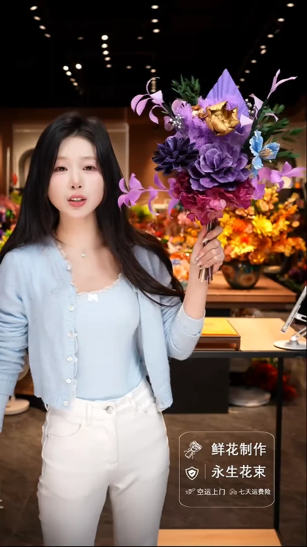 手工艺品琉璃手工花器花束空运包邮送货上门-以图片为准