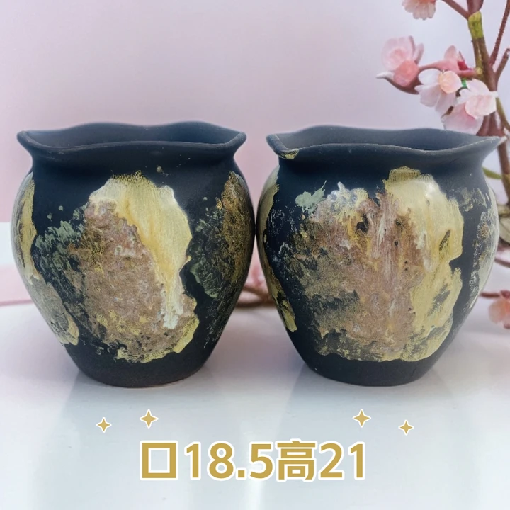 3002复古大花边老桩法师三角梅君子兰金钱树多肉花盆粗陶