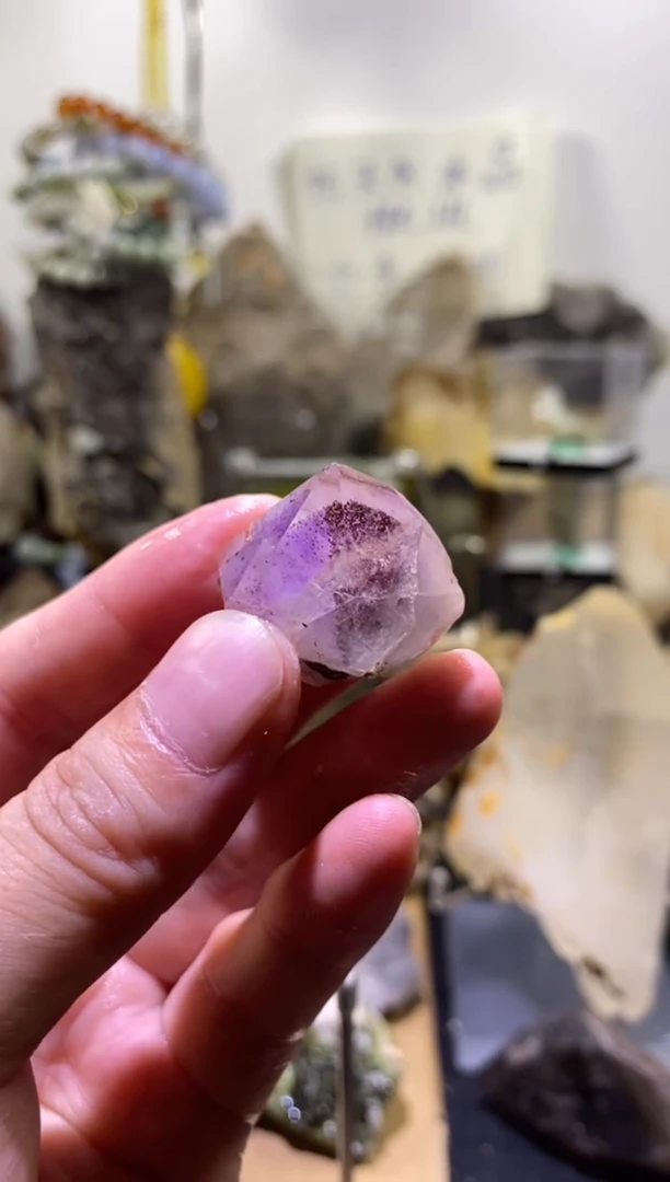 水晶珠宝半成品未镶嵌49号超七双色隐山花园