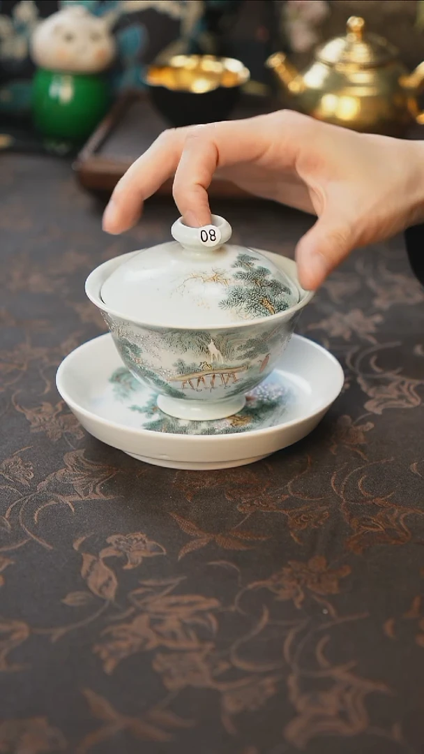 杯景德镇陶瓷杯碗柴烧多人