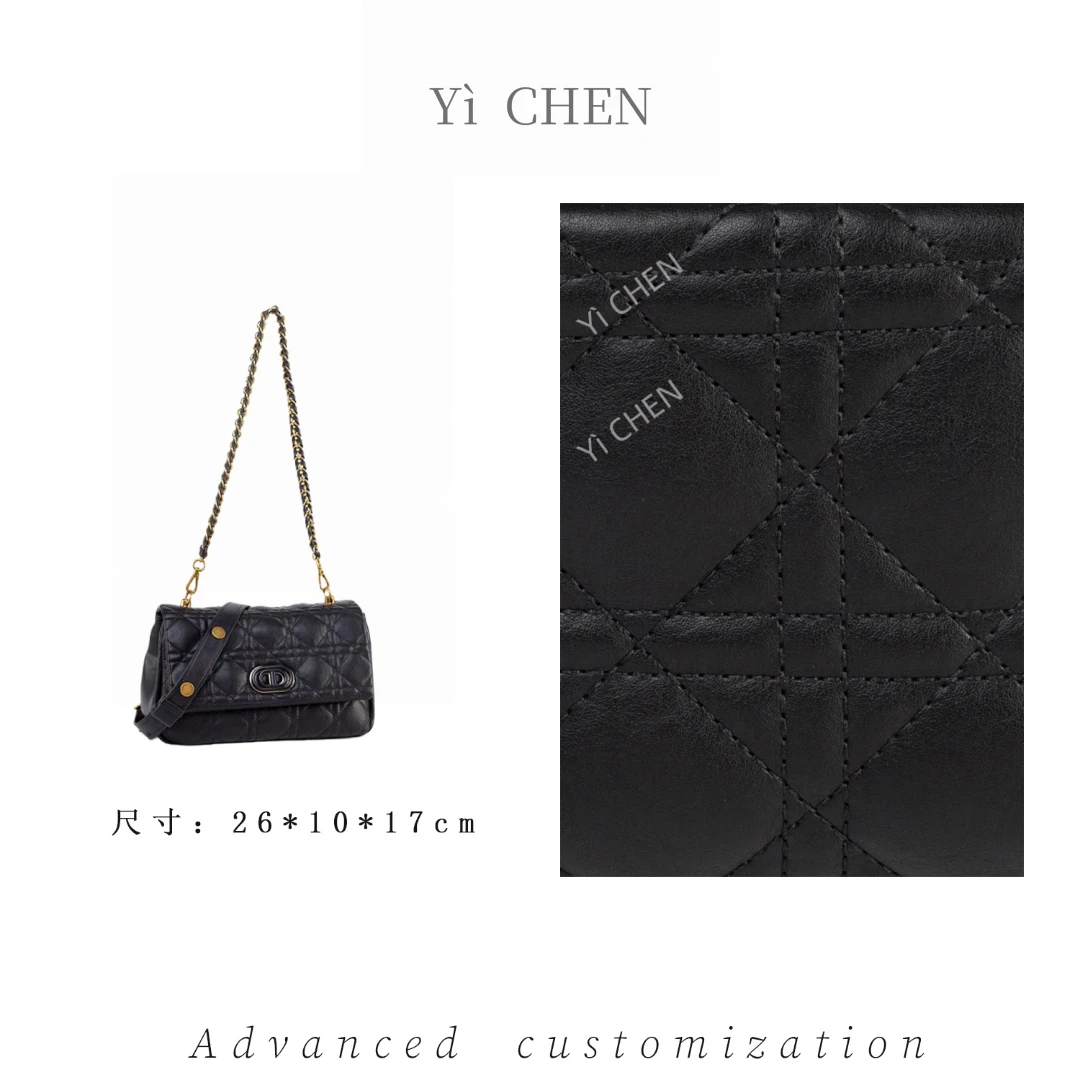 【Yì CHEN】QYX-98130-1-黑色 简约时尚女士新款轻奢单肩斜跨包