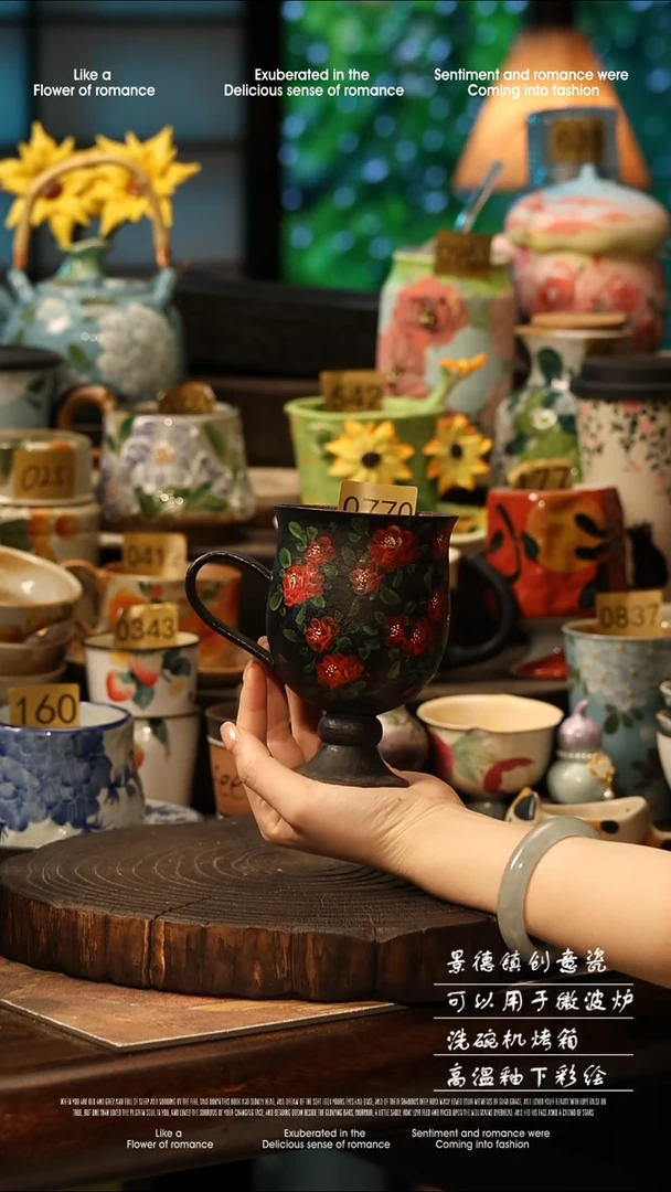 陶瓷景德镇高温釉下彩手工手绘款式@A0770@