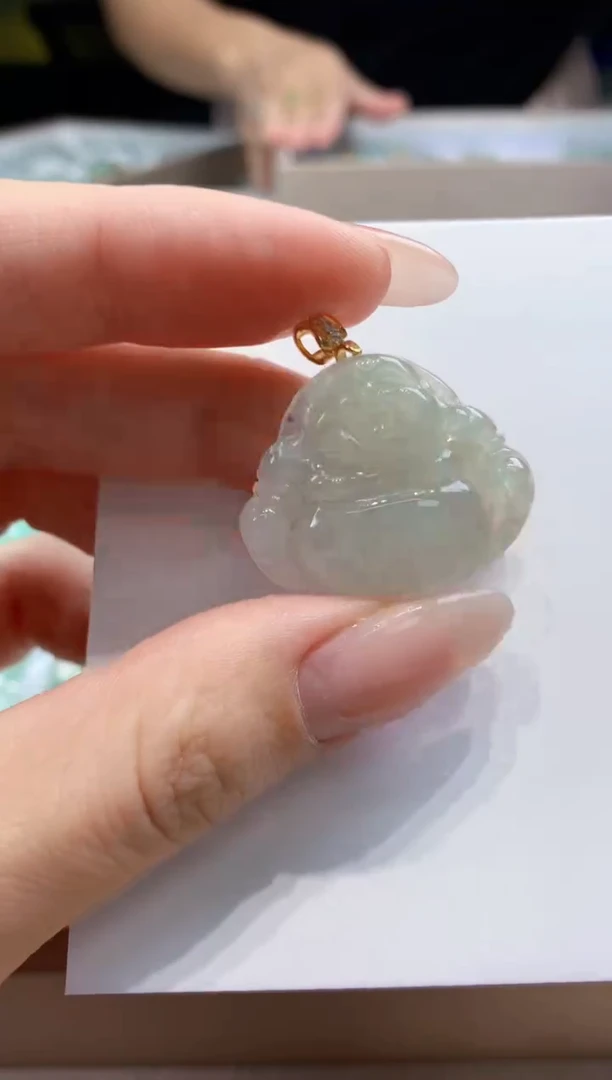 翡翠未镶嵌颈饰 天然A货翡翠挂件