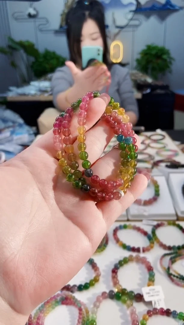 【闪购商品】碧玺手链未镶嵌G2132三圈颜色微差发1