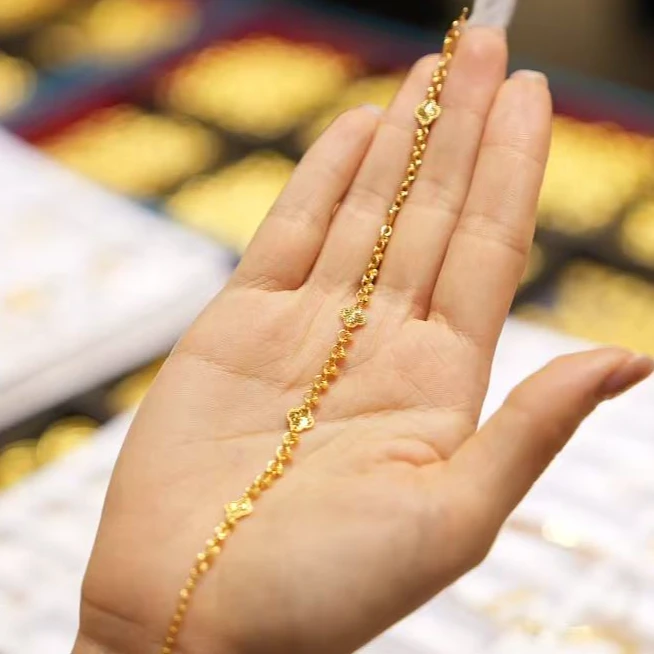 【巧玲专属】足金999蹦迪四叶草手链 经典时尚百搭 5.29