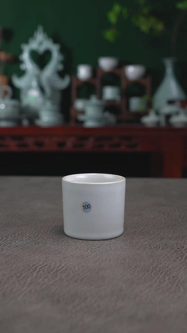 100号月白扳指杯微瑕无纹~帆