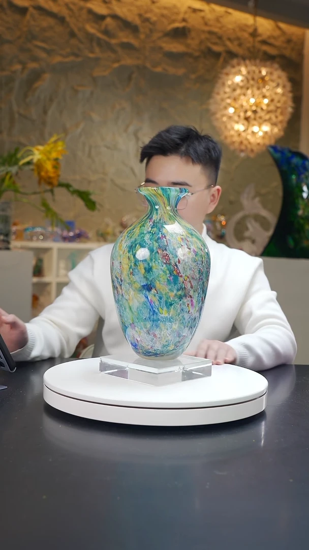 手工艺品琉璃莫奈花园设计款花器