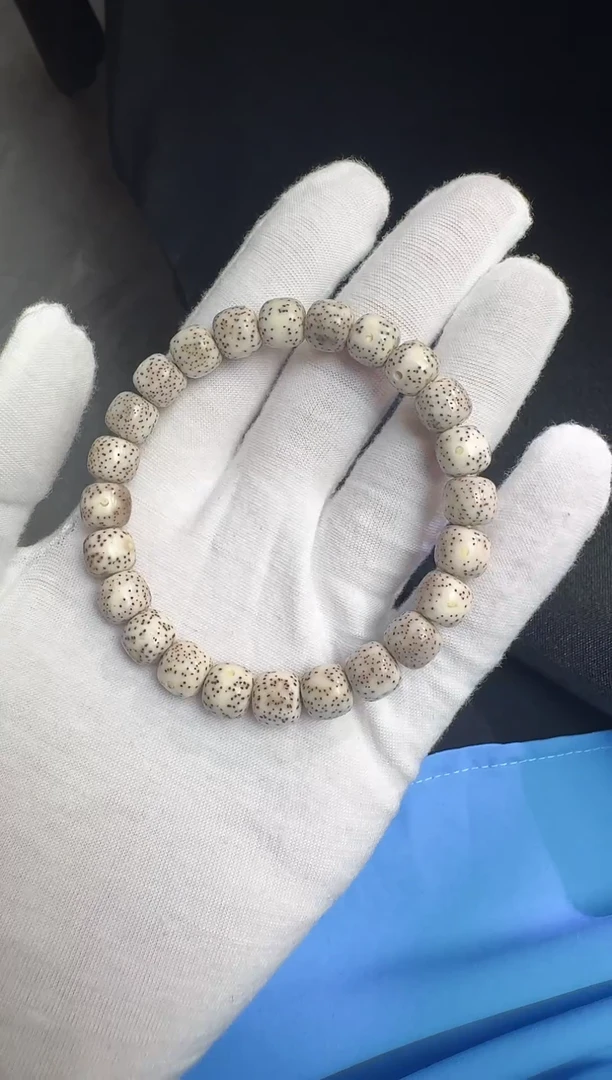 手串星月菩提奶白瓷11*10