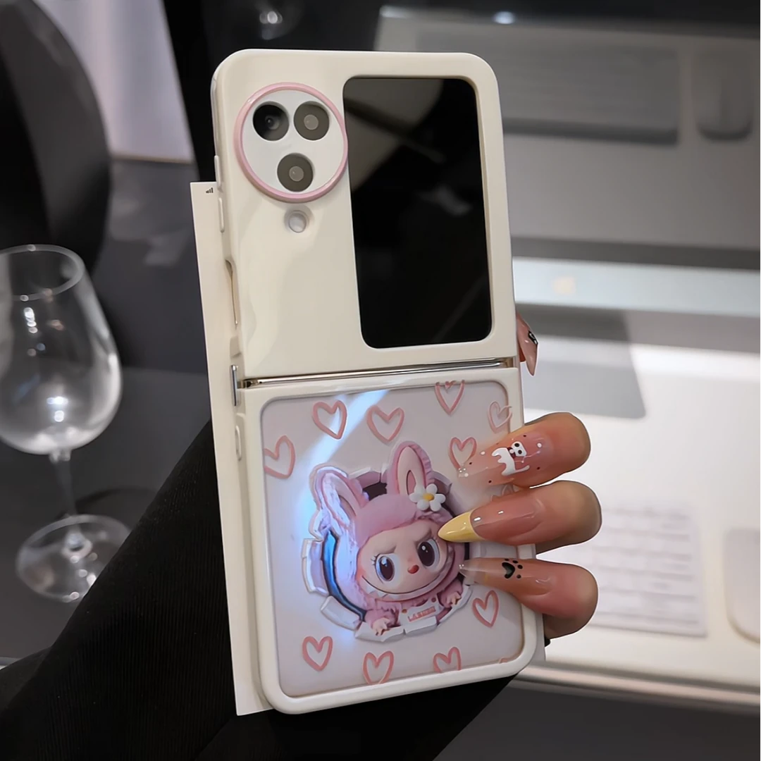 （oppofindn3系列）折叠奶油适用OPPOfindn3/2flip手机壳爱心小怪兽