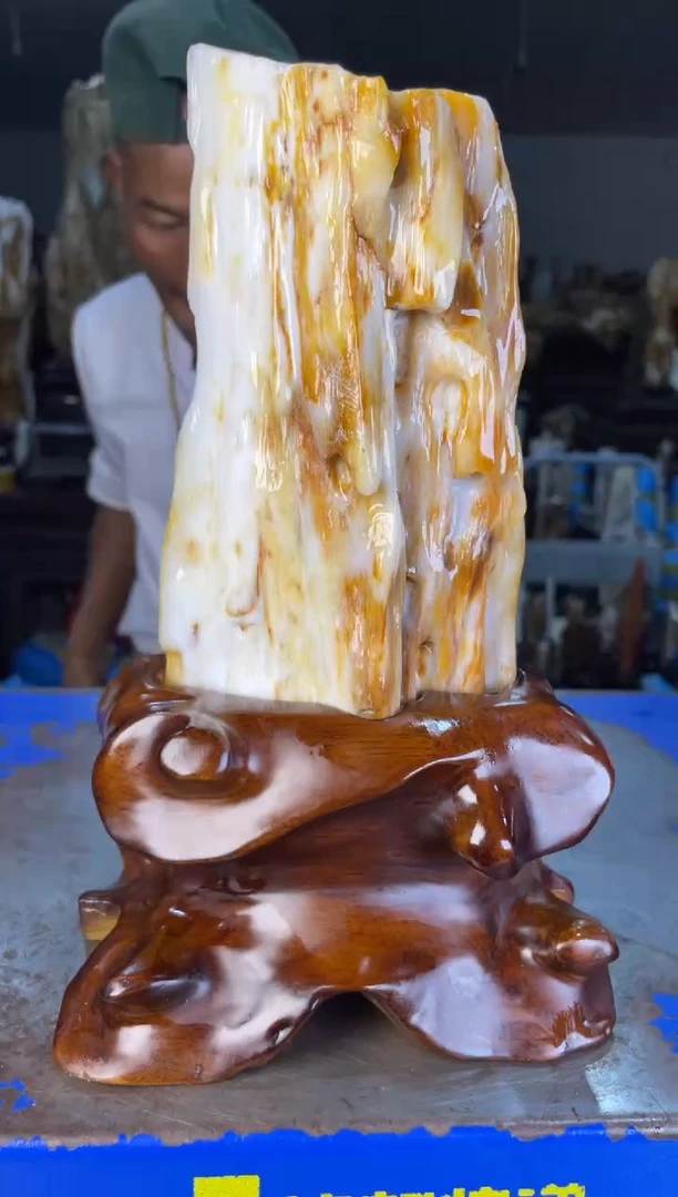 未镶嵌摆件硅化玉14