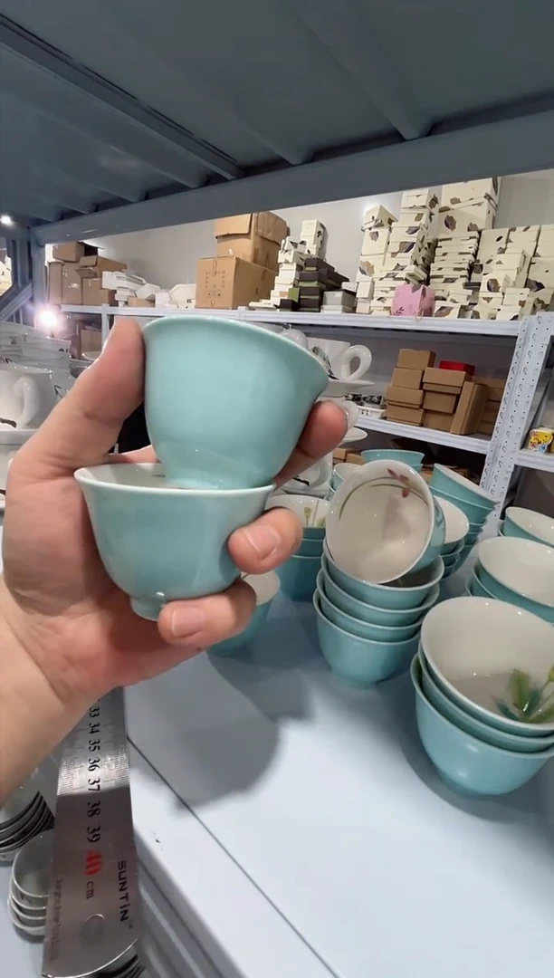 瓷片日用陶瓷（简装）小茶杯2个