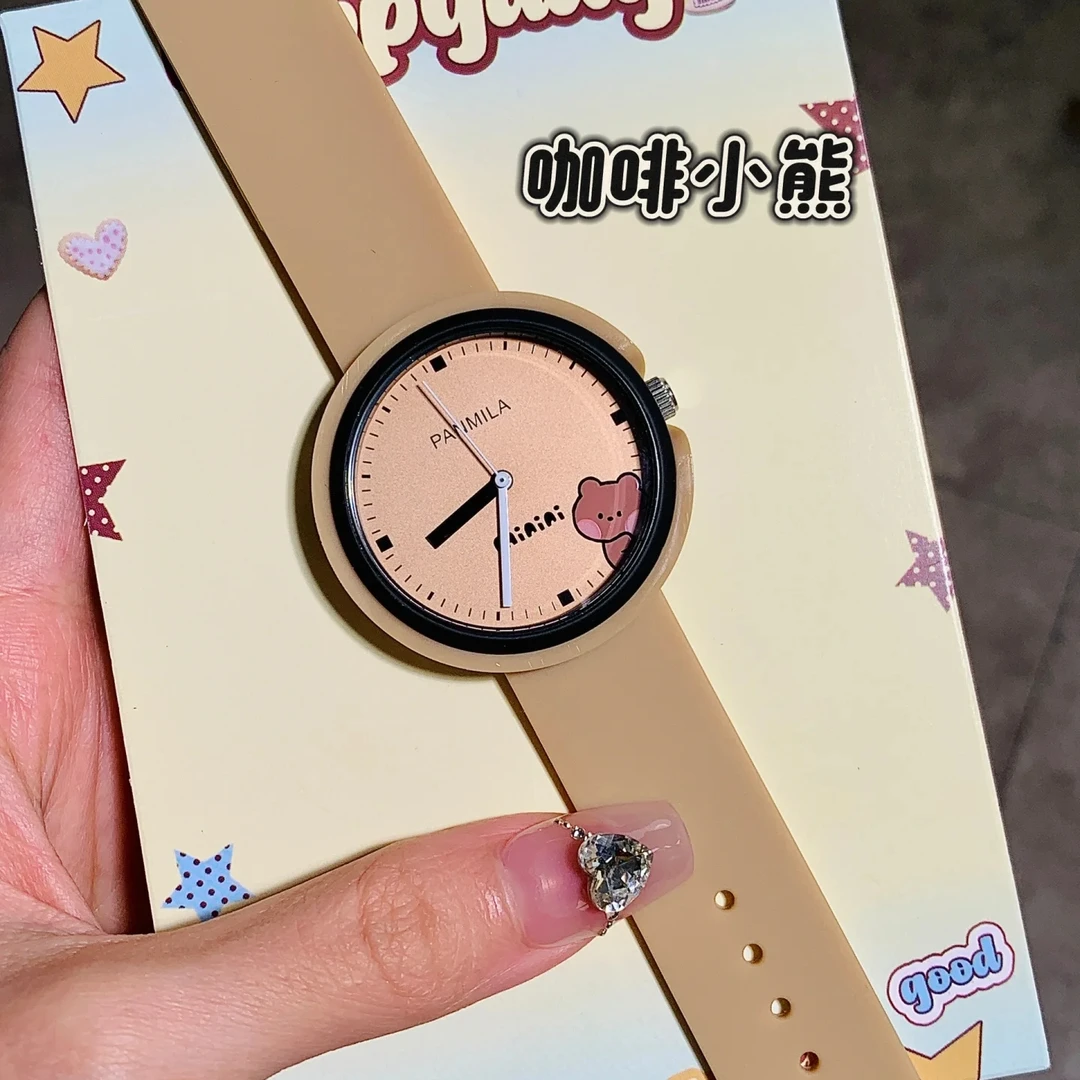 番米拉minini联名女生中考专用手表时尚运动防水男女款学生硅胶表