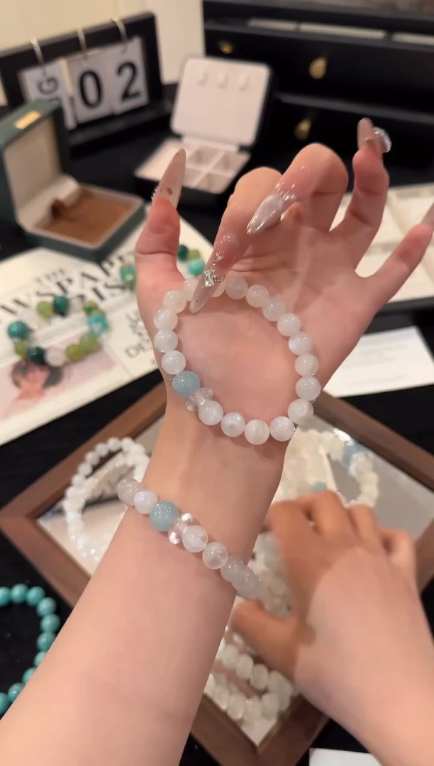 未镶嵌手链水晶蓝月光x2405