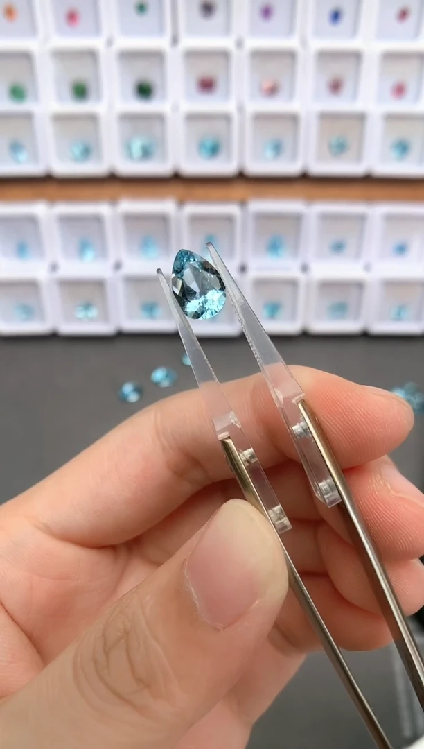 未镶嵌裸石定制海蓝宝石1.84ct  圣玛