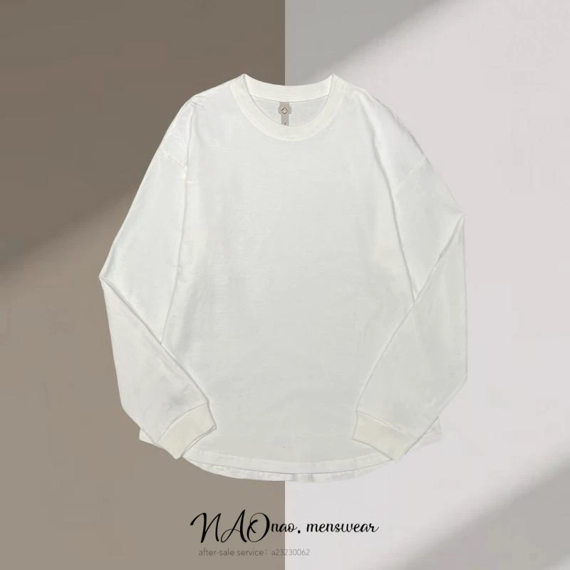 （闹闹男装）777早秋新款圆领T恤纯色卫衣休闲简约男士长袖潮流上衣