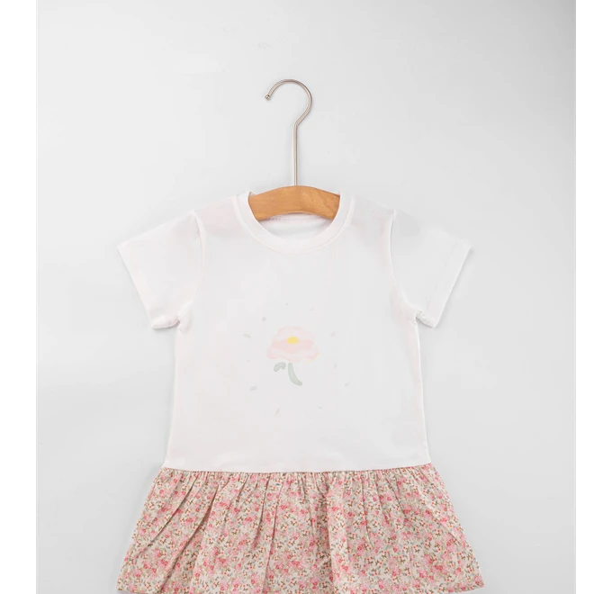 粉蔷薇连衣裙女中小童裙子QL337