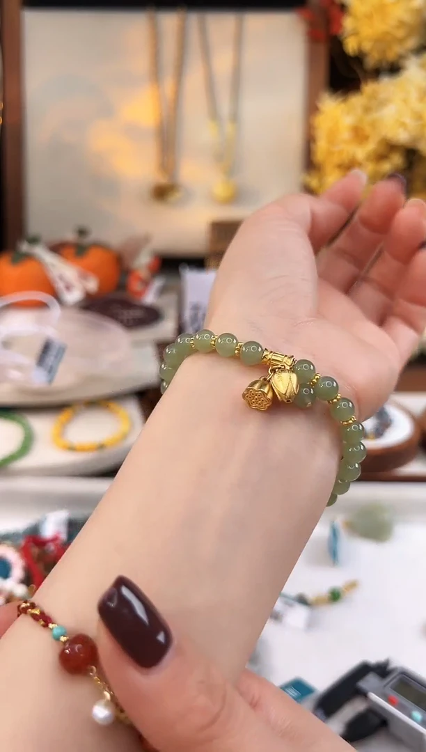 【闪购商品】和田玉手饰银S925镶嵌@@A921D013462