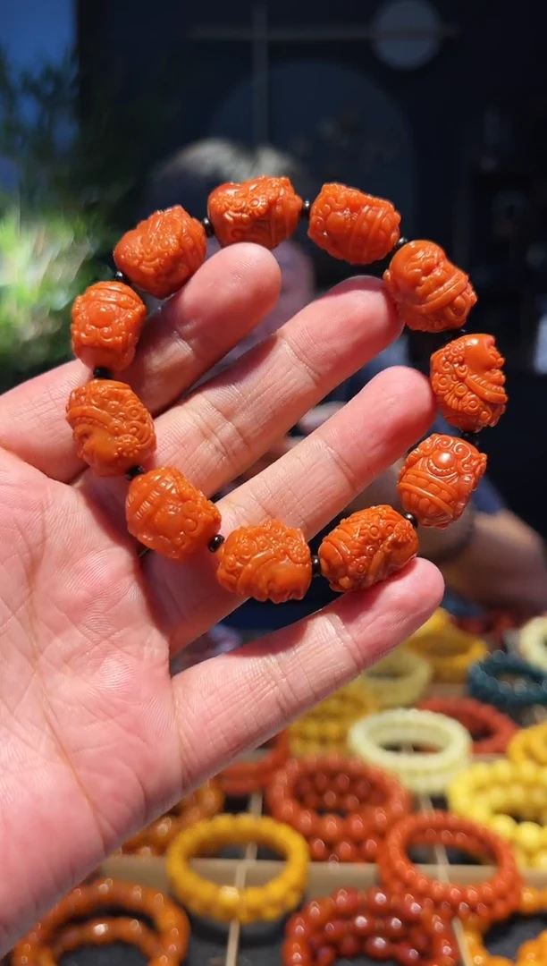 未镶嵌手链南红玛瑙大黄财单圈