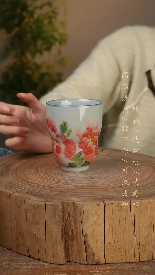 碗瓷景德镇手工手绘高温瓷釉下彩