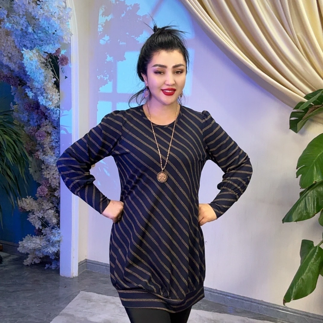 【包邮】蓝色zarlik长款T恤大妈款