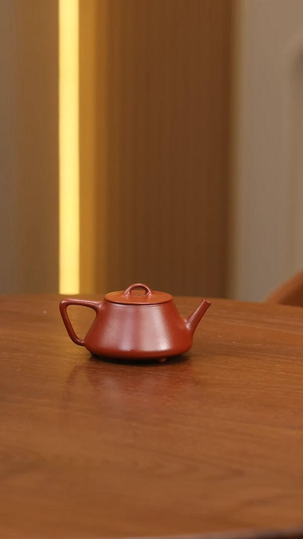 茶壶紫砂朱泥大红袍石瓢壶170cc