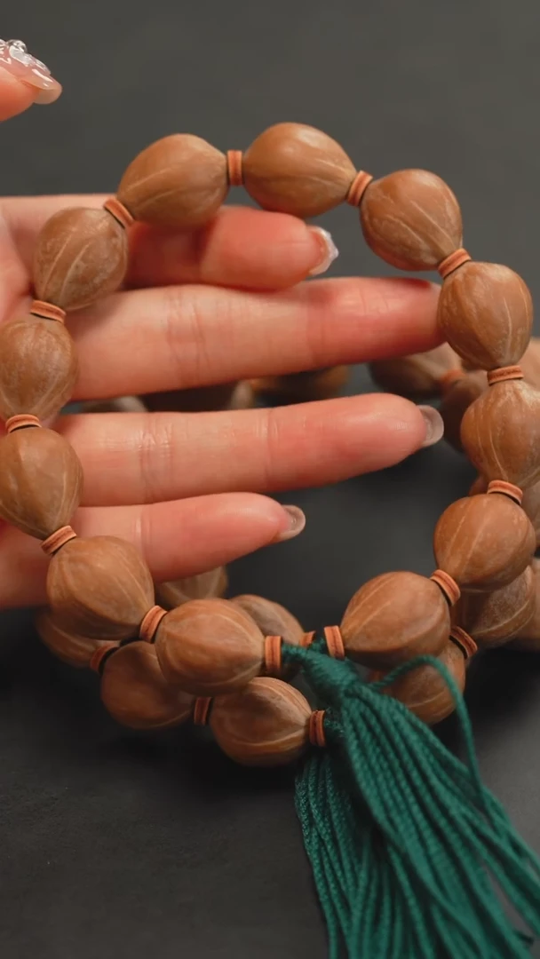 橄榄核手串水晶核素串