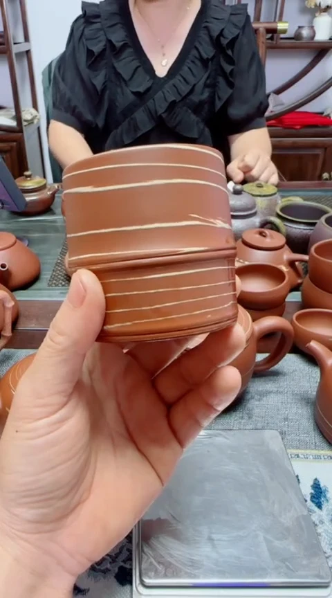 泥塑大号主人杯，原矿全手工